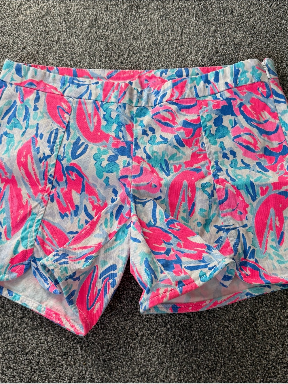 Lilly Pulitzer Pink & Blue Floral-Print Athletic Shorts